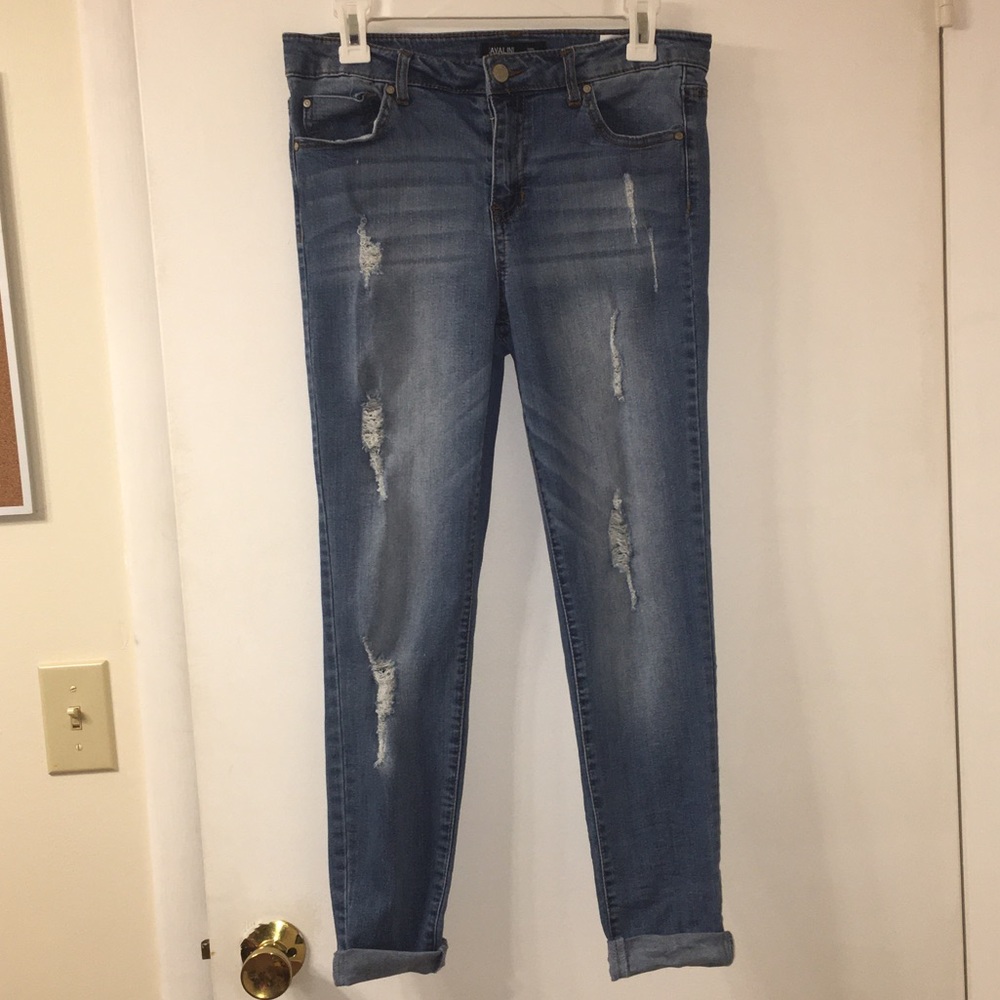 Cavalini Women’s Distressed Ankle Cut Jeans 8